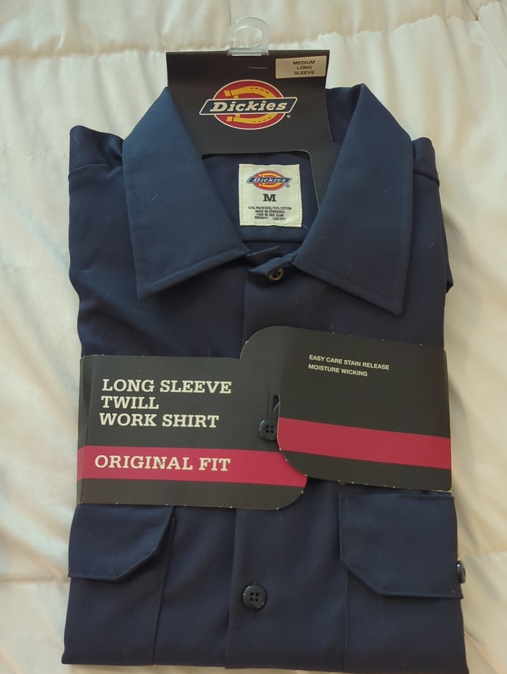 Bundle! 2 Brand New Dickies Navy Long Sleeve Twill Work Shirt -Medium